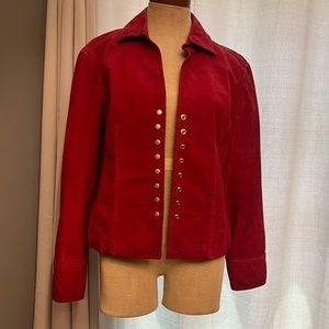 Vintage red Suede Jacket size small in great shape